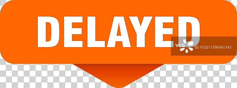 延误贴纸 延误标志 透明图片素材