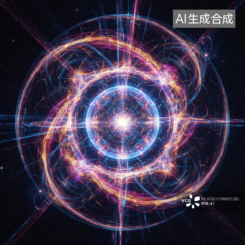 【AI数字艺术】宇宙能量漩涡星云图片素材