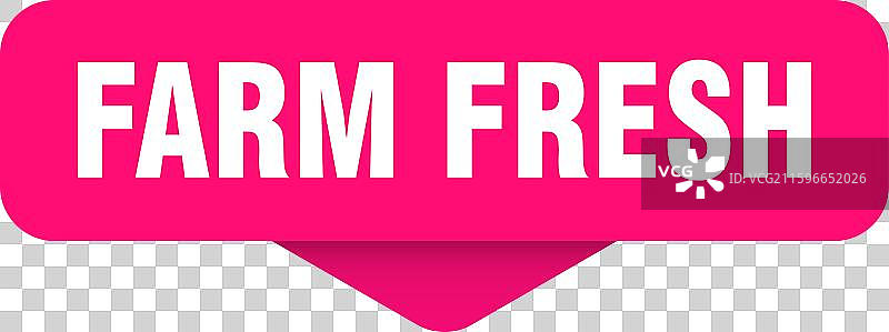 农场新鲜贴纸，透明背景上的农场新鲜标志图片素材