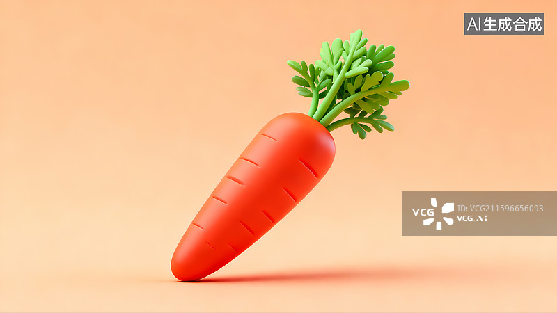 【AI数字艺术】3D卡通风格胡萝卜图片素材