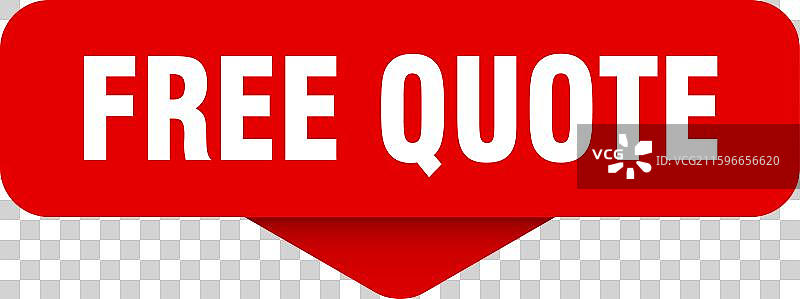 免费报价贴纸，透明背景上的免费报价标志图片素材
