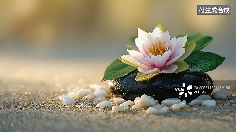 【AI数字艺术】东方禅意插花图片素材