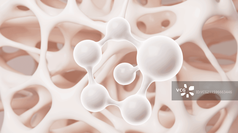 分子和多孔骨架背景动画图片素材