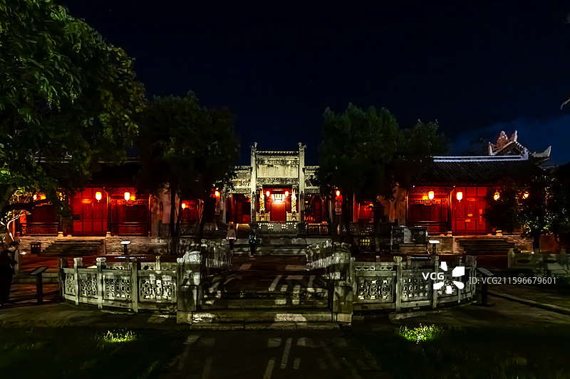 安顺古城夜景图片素材