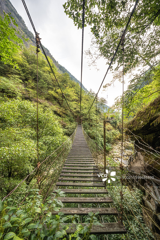 江西省上饶市婺源县大鄣山卧龙谷金庸武侠山谷山林山里峡谷自然风光图片素材