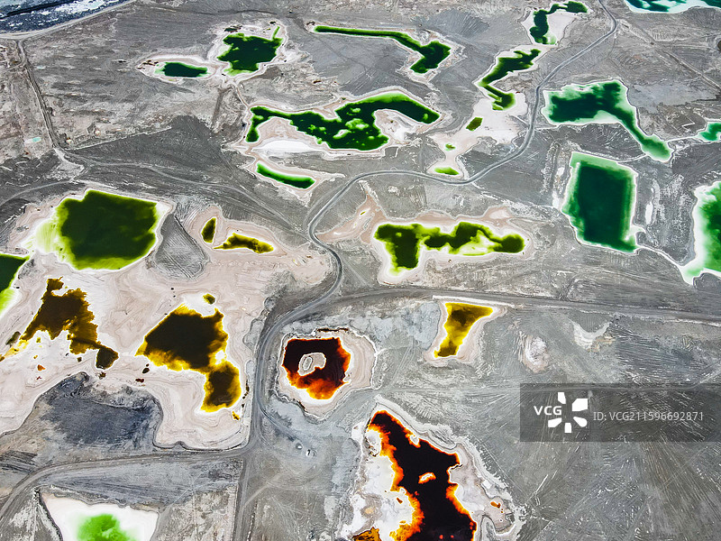 大柴旦翡翠湖图片素材