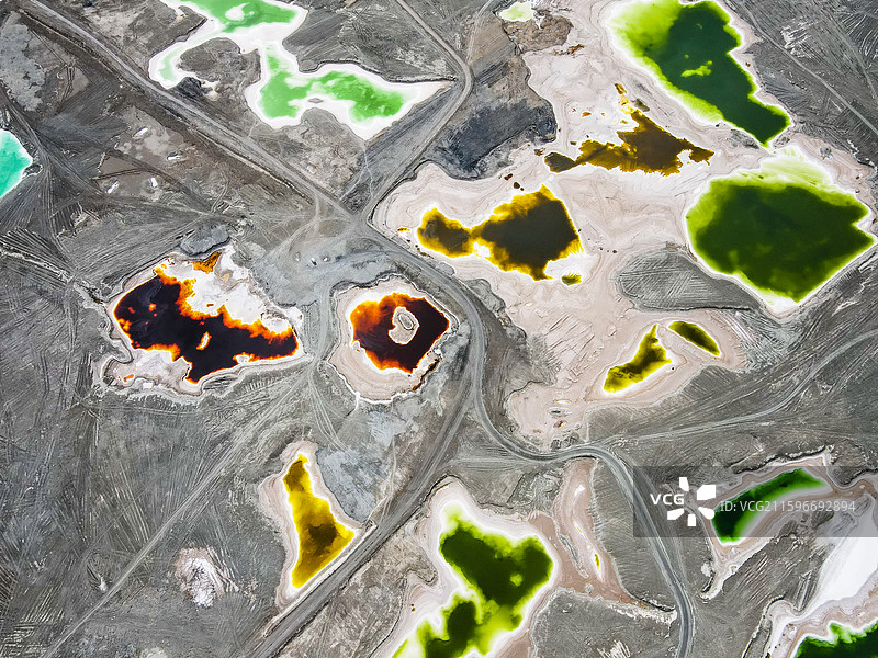 大柴旦翡翠湖图片素材