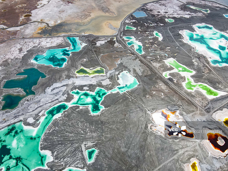 大柴旦翡翠湖图片素材