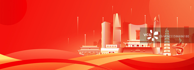 东莞城市建筑经济金融峰会科技3D矢量海报模板图片素材