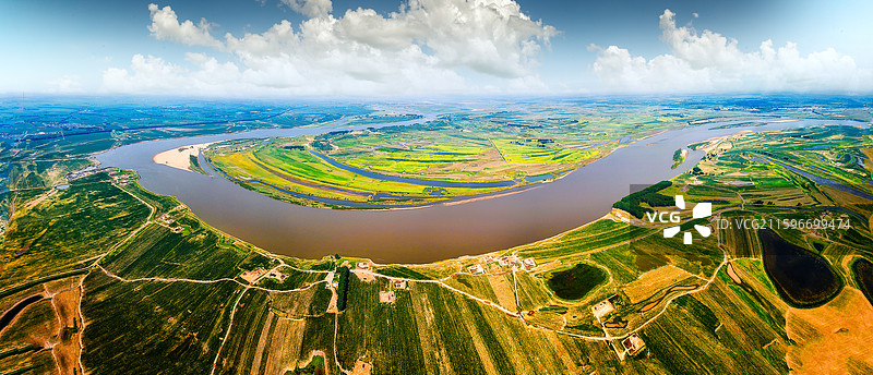 航拍吉林扶余段松花江风光图片素材