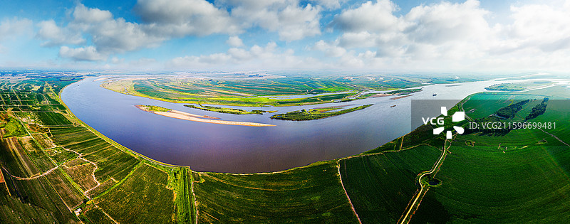 航拍吉林扶余段松花江风光图片素材