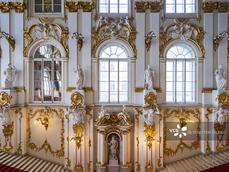 俄罗斯圣彼得堡世界文化遗产核心区域——冬宫图片素材