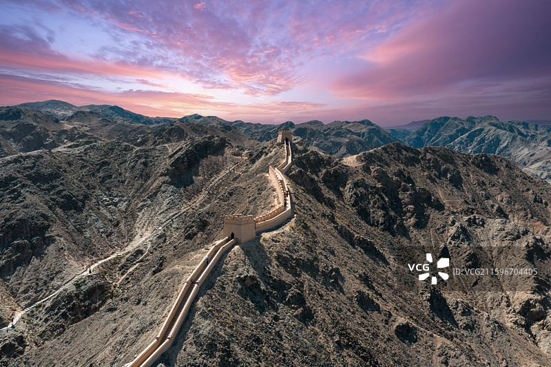 甘肃嘉峪关悬臂长城图片素材