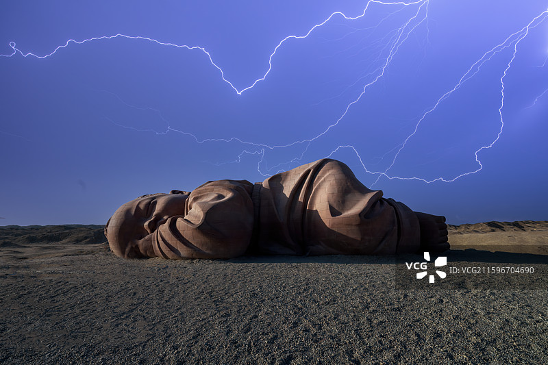 甘肃瓜州雕塑艺术图片素材