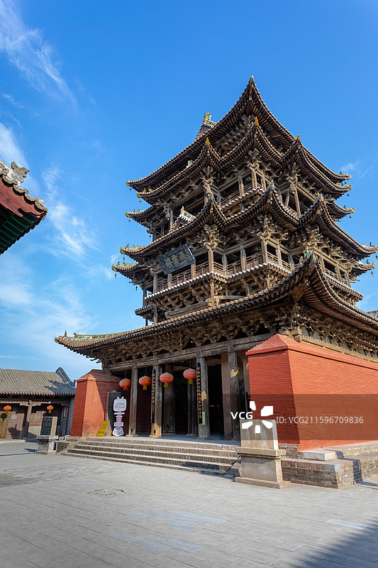 山西万荣县东岳庙飞雲楼图片素材