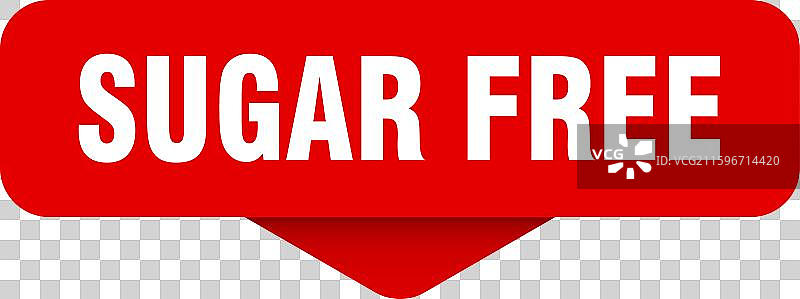 无糖贴纸，透明背景上的无糖标志图片素材
