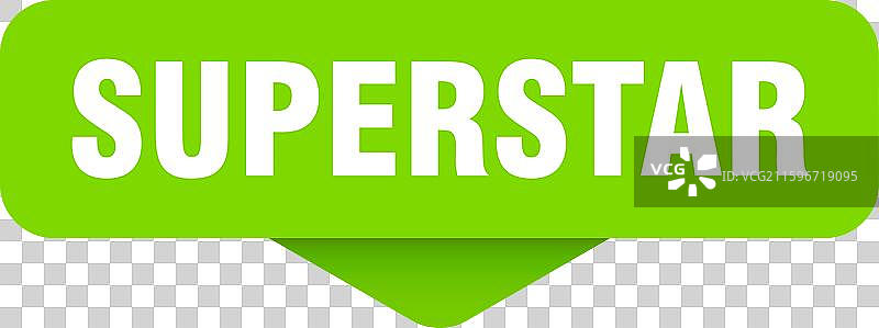 超级明星贴纸，透明背景上的超级明星标志图片素材