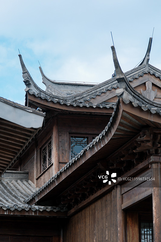 福州闽越水镇白天风光图片素材