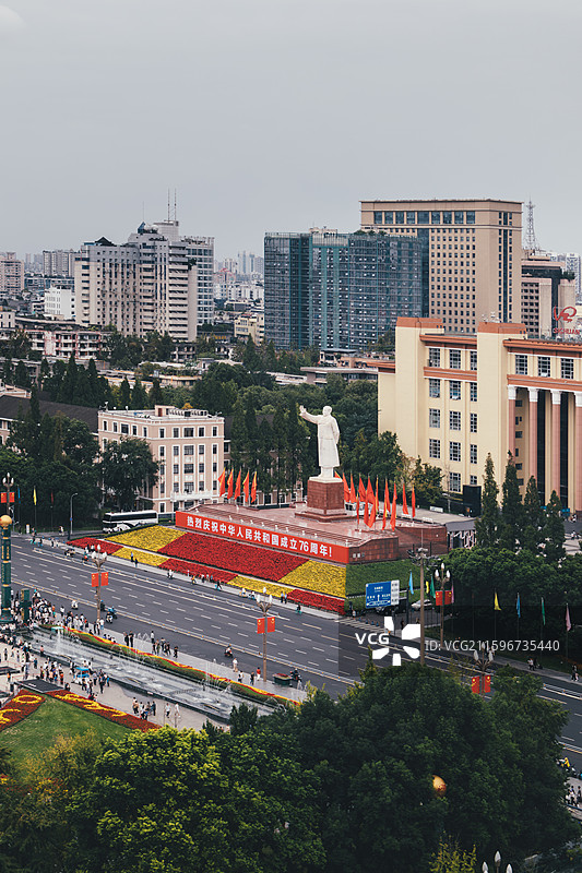 成都天府广场图片素材