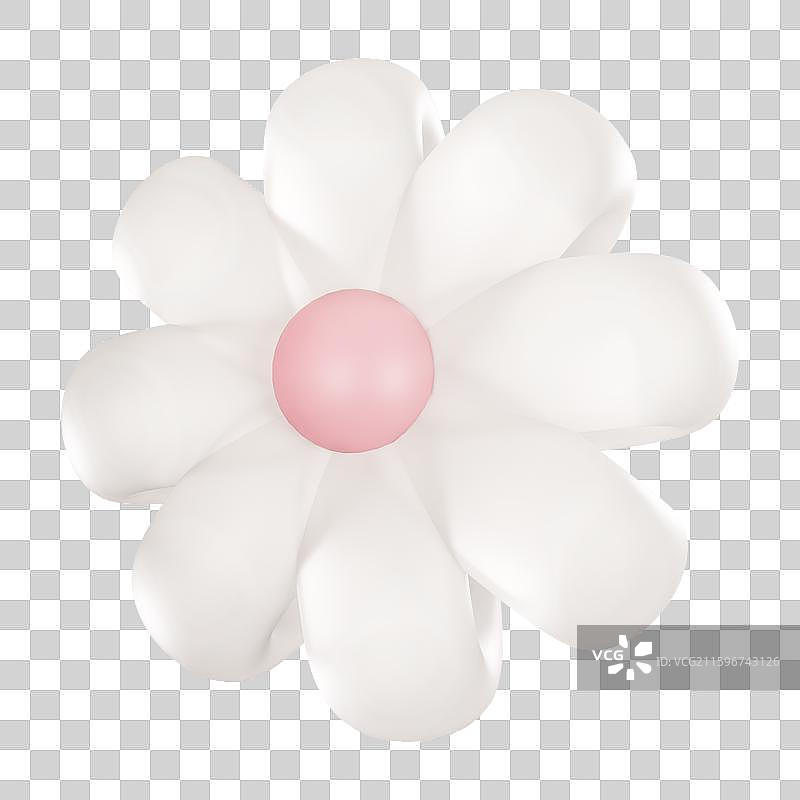 3D立体三维元素气球花春日派对情人节生日聚会图片素材