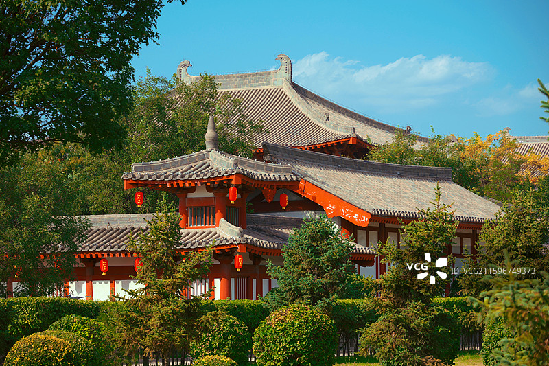 山西吕梁汾阳王府景观图图片素材