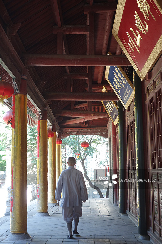 陕西省西安市长安区兴教寺：藏经楼图片素材