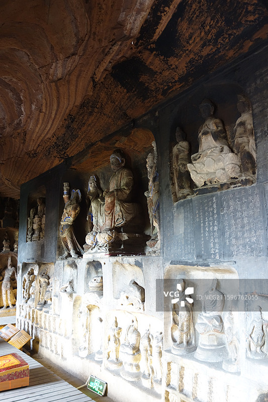 陕西省咸阳市彬州市彬县大佛寺石窟：千佛洞图片素材