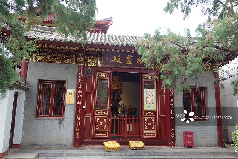 陕西省西安市长安区香积寺：伽蓝殿图片素材