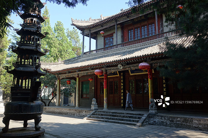 陕西省西安市长安区兴教寺：藏经楼图片素材