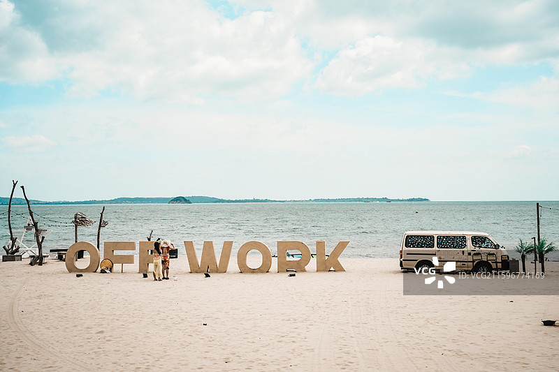 厦门椰风寨海滩图片素材