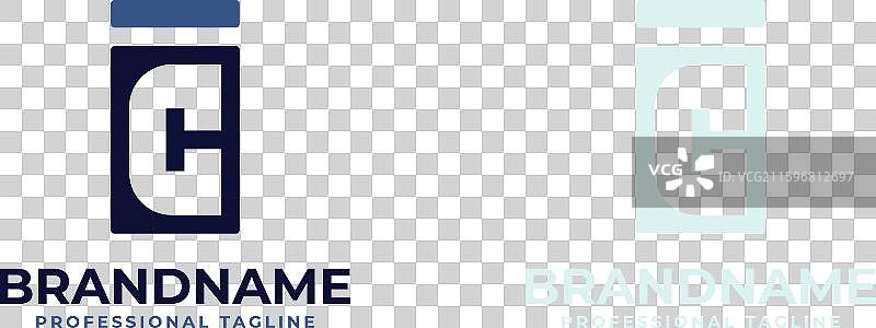 字母IC的组合标志，适用于任何图片素材