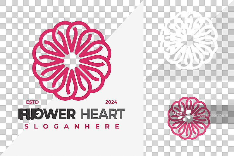 花朵心形装饰标志设计符号图标图片素材