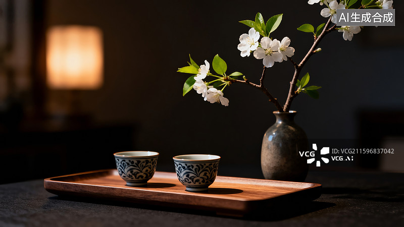 【AI数字艺术】中国茶文化，茶道，茶叶，茶壶图片素材