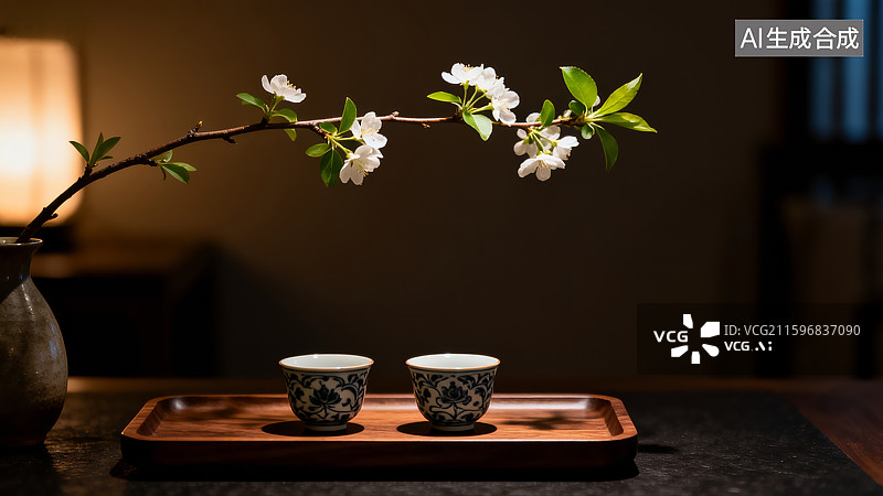 【AI数字艺术】中国茶文化，茶道，茶叶，茶壶图片素材
