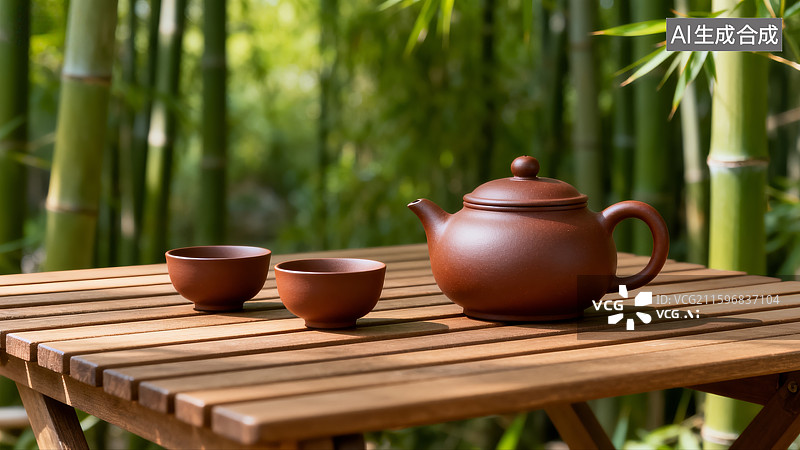 【AI数字艺术】中国茶文化，茶道，茶叶，茶壶图片素材