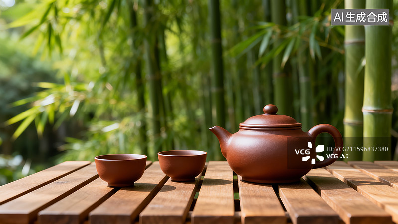 【AI数字艺术】中国茶文化，茶道，茶叶，茶壶图片素材