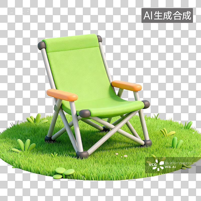 【AI数字艺术】户外露营帐篷望远镜烧烤架手电筒飞盘露营椅子等设计元素图片素材