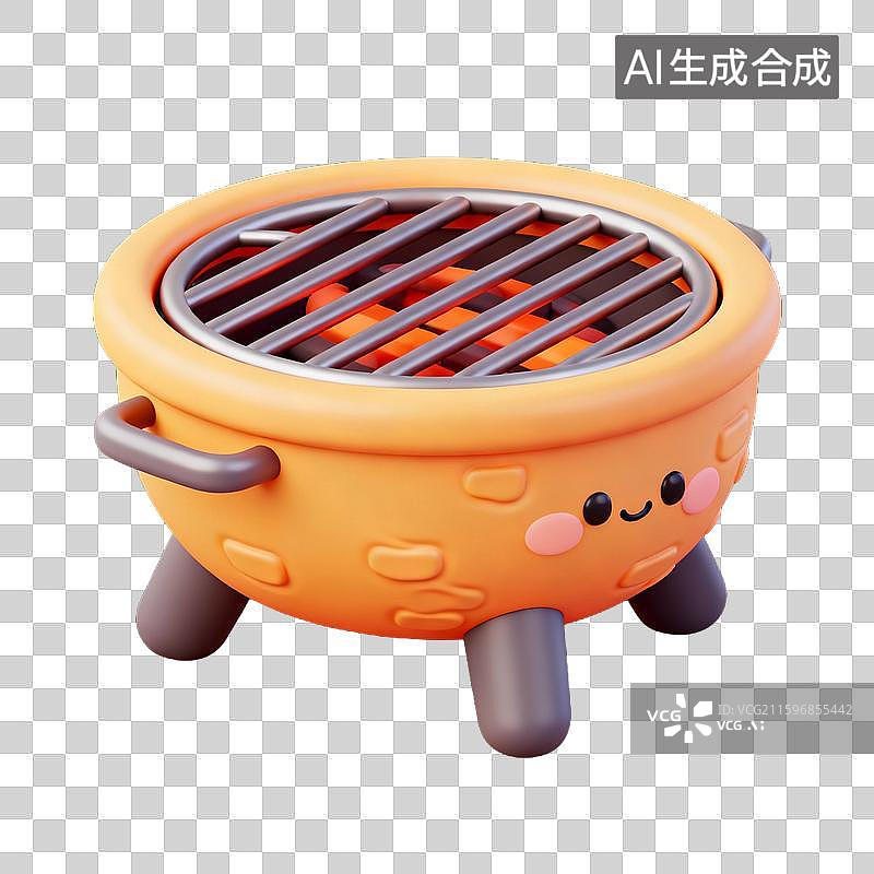 【AI数字艺术】户外露营帐篷望远镜烧烤架手电筒飞盘露营椅子等设计元素图片素材