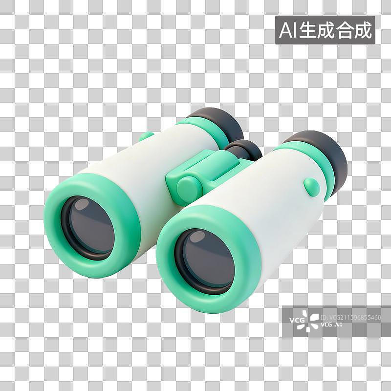 【AI数字艺术】户外露营帐篷望远镜烧烤架手电筒飞盘露营椅子等设计元素图片素材