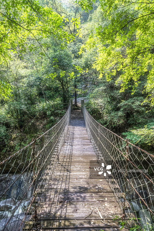 江西省上饶市婺源县大鄣山卧龙谷金庸武侠山谷山林山里峡谷自然风光图片素材