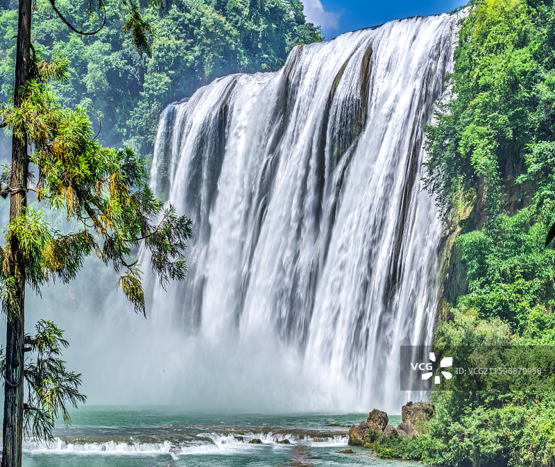 安顺市黄果树瀑布景区-5A级景区-贵州省安顺市镇宁布依族苗族自治县-世界著名大瀑布-黄果树大瀑图片素材
