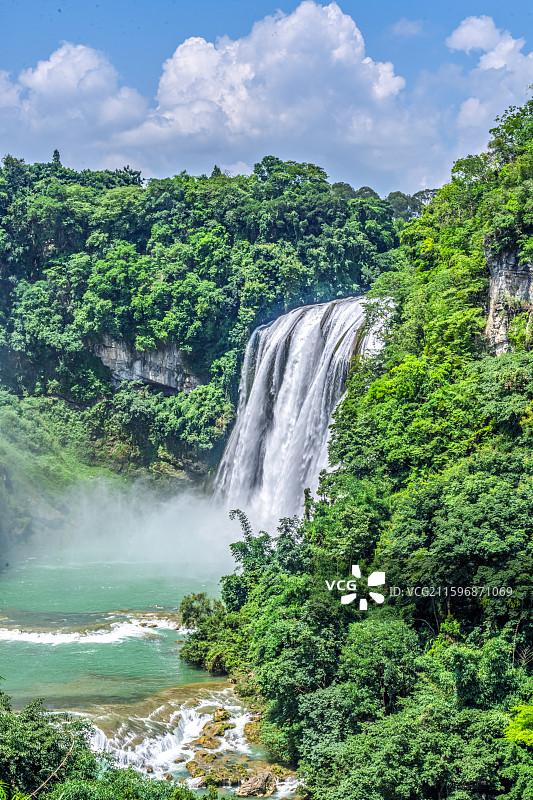 安顺市黄果树瀑布景区-5A级景区-贵州省安顺市镇宁布依族苗族自治县-世界著名大瀑布-黄果树大瀑图片素材