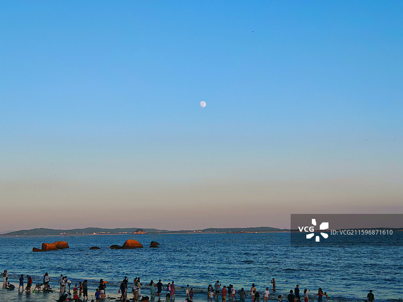 海上升明月图片素材