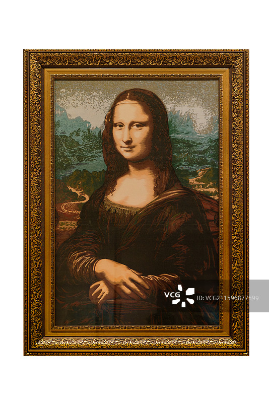 非遗，南京云锦，蒙娜丽莎图片素材