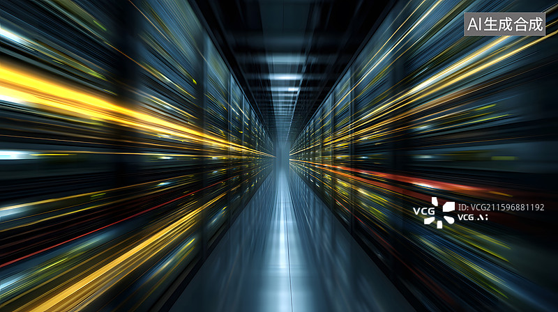 【AI数字艺术】科技感数据光线图图片素材