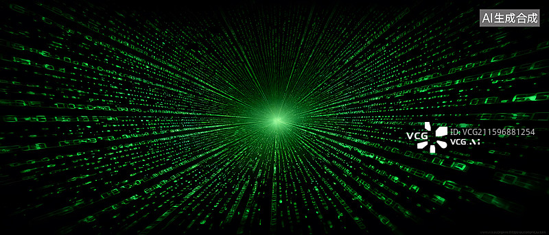 【AI数字艺术】科技感数据光线图图片素材