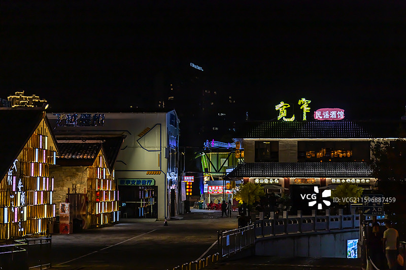 安顺古城夜景图片素材