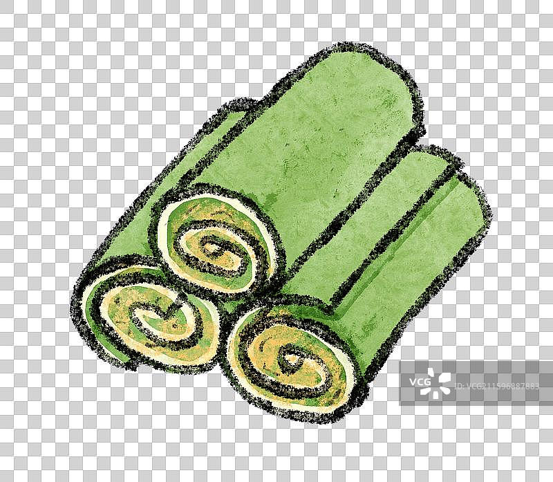 海南美食插画-斑斓卷图片素材