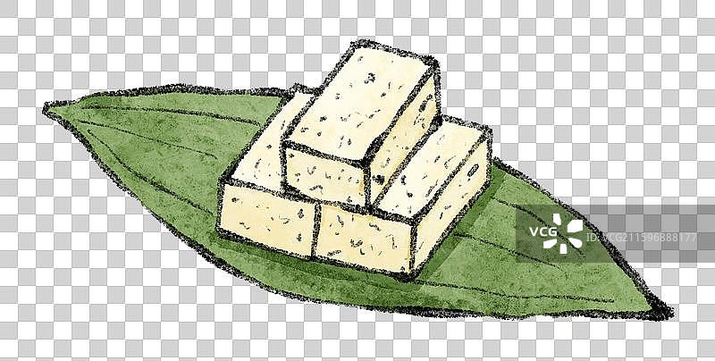 海南美食插画-椰子糕图片素材