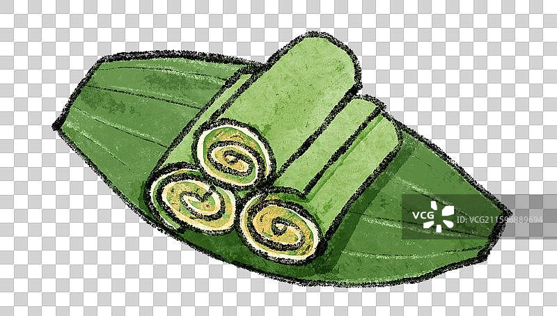 海南美食插画-斑斓卷图片素材